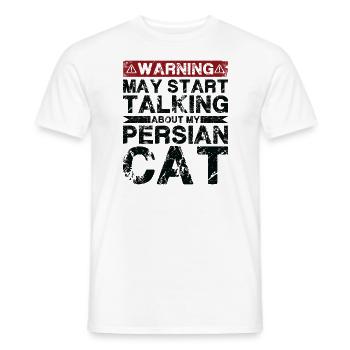 Apropos Perserkatze - Männer T-Shirt - Weiß - Vorne - AI Model Male 178 dark (178cm)