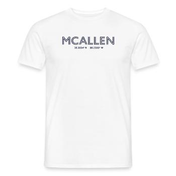 USA Stadt Koordinaten - McAllen - Männer T-Shirt - Weiß - Vorne - AI Model Male 178 dark (178cm)