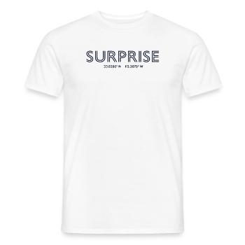 USA Stadt Koordinaten - Surprise - Männer T-Shirt - Weiß - Vorne - AI Model Male 178 dark (178cm)