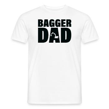 Job - Bagger Dad - Männer T-Shirt - Weiß - Vorne - AI Model Male 178 dark (178cm)