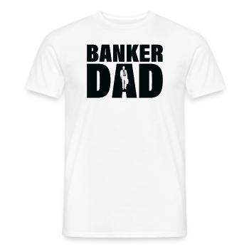 Emploi - Banker Papa - T-shirt homme - blanc - Devant - AI Model Male 178 dark (178cm)