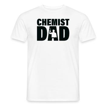 Job - Chemist father - Men's T-Shirt - white - Front - AI Model Male 178 dark (178cm)