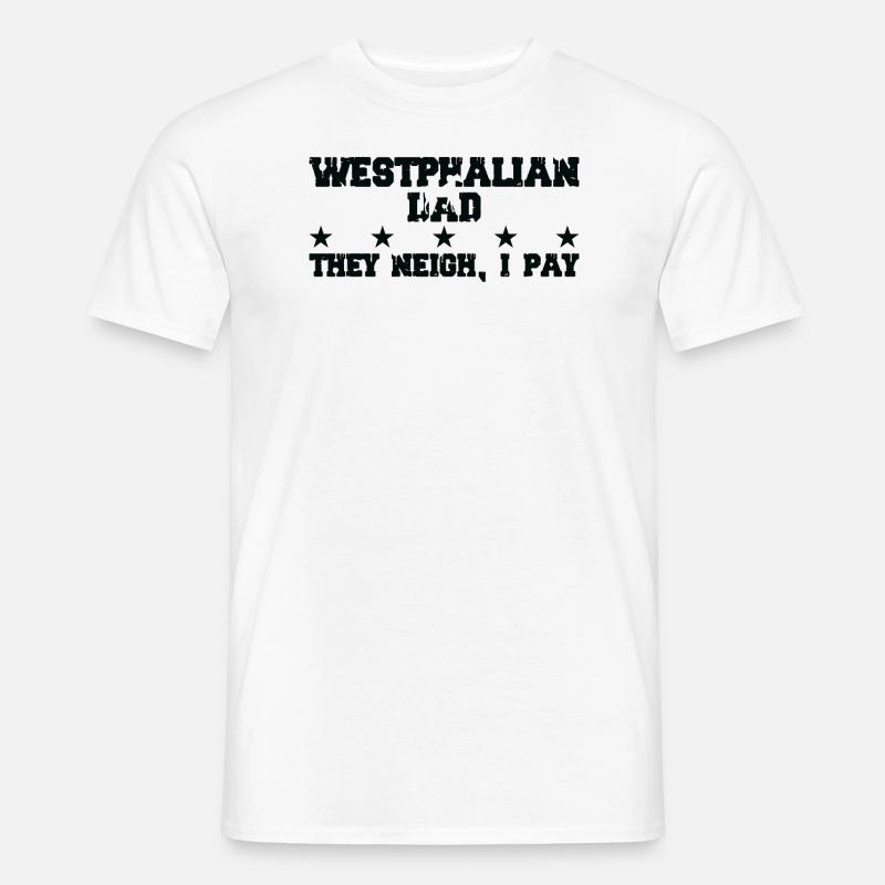 Pferdedad - Westfalianer - Männer T-Shirt - Weiß