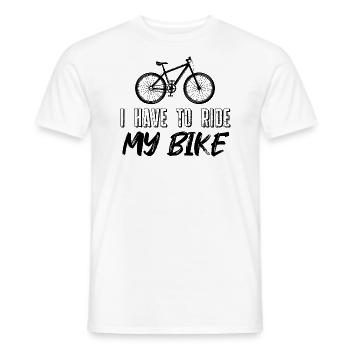 I Can't I Have Plans With My Bike Motorcycle Rider - Men's T-Shirt - white - Front - AI Model Male 178 dark (178cm)