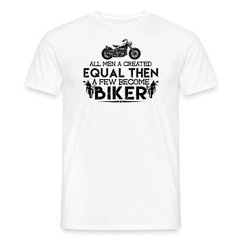 Pensionierter Biker Biker Geschenk lustige Motorrad Ruhestand! - Männer T-Shirt - Weiß - Vorne - AI Model Male 178 dark (178cm)