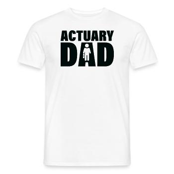 Job - Actuary Dad - Men's T-Shirt - white - Front - AI Model Male 178 dark (178cm)