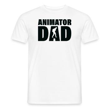 Job - Animator Papa - Männer T-Shirt - Weiß - Vorne - AI Model Male 178 dark (178cm)