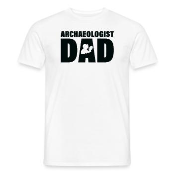 Job - Father of the archaeologist - Men's T-Shirt - white - Front - AI Model Male 178 dark (178cm)