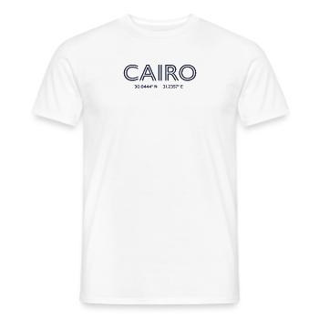 Egypt Stadt Koordinaten - Cairo - Männer T-Shirt - Weiß - Vorne - AI Model Male 178 dark (178cm)