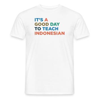 Enseigner aux enseignants indonésiens - T-shirt homme - blanc - Devant - AI Model Male 178 dark (178cm)