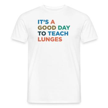 Enseigner l’entraîneur de fentes - T-shirt homme - blanc - Devant - AI Model Male 178 dark (178cm)