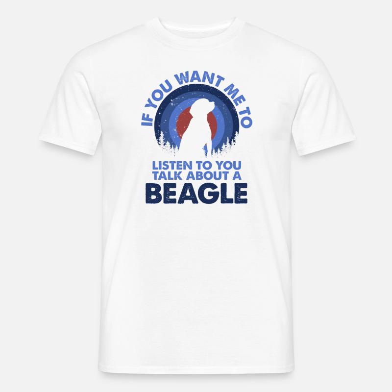 Sprechen Sie Über Hund Beagle - Männer T-Shirt - Weiß