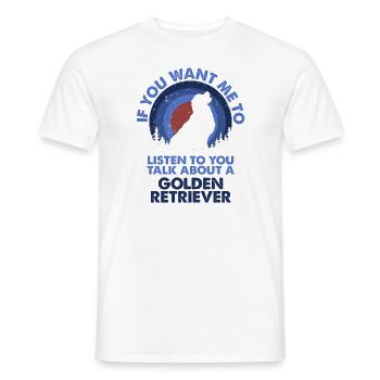 Parlez de chien Golden Retriever - T-shirt homme - blanc - Devant - AI Model Male 178 dark (178cm)