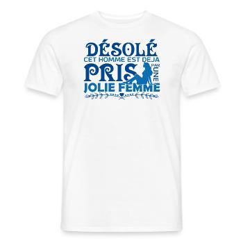 Cadeau Mari Copain Le meilleur copain du monde !! - T-shirt homme - blanc - Devant - AI Model Male 178 dark (178cm)