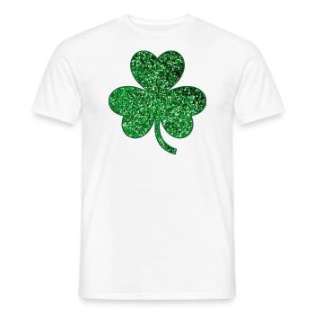 Jour de la Saint-Patrick, Irlande, Irlande, trèfle, paillettes - T-shirt homme - blanc - Devant - AI Model Male 178 dark (178cm)