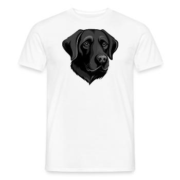 Labrador Retriever noir - T-shirt homme - blanc - Devant - AI Model Male 178 dark (178cm)