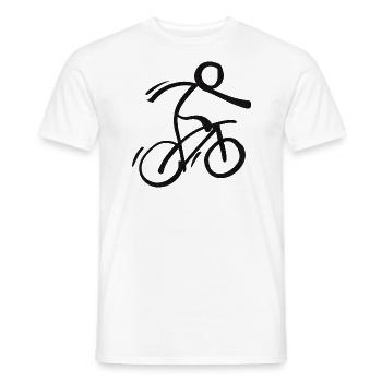 Fahrradfahrer Radrennen - Männer T-Shirt - Weiß - Vorne - AI Model Male 178 dark (178cm)