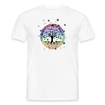 Arbre de Vie, Yggdrasil, Arbre du Monde, Arbre de vie, - T-shirt homme - blanc - Devant - AI Model Male 178 dark (178cm)