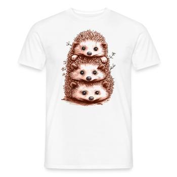 Lustige Igel - Männer T-Shirt - Weiß - Vorne - AI Model Male 178 dark (178cm)