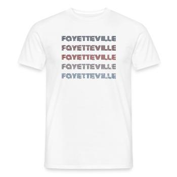 Vintage USA City - Rétro Fayetteville - T-shirt homme - blanc - Devant - AI Model Male 178 dark (178cm)