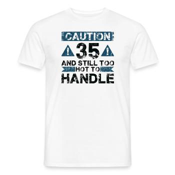 35 Too Hot to Act - 35e anniversaire - T-shirt homme - blanc - Devant - AI Model Male 178 dark (178cm)