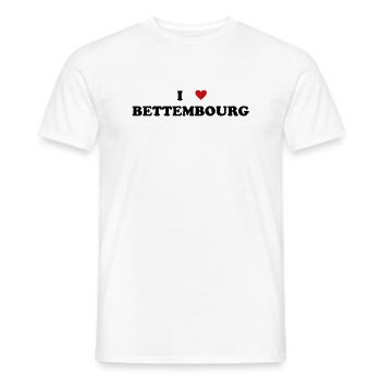 Heart of Luxembourg City - I love Bettembourg - Men's T-Shirt - white - Front - AI Model Male 178 dark (178cm)