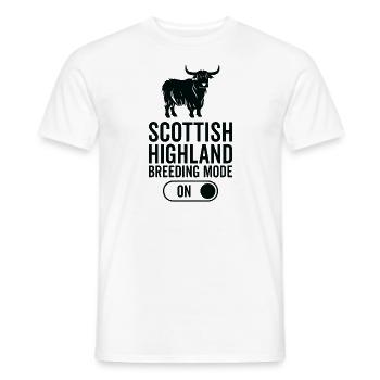 Kuhzuchtmodus Auf - Schottisches Hochland - Männer T-Shirt - Weiß - Vorne - AI Model Male 178 dark (178cm)