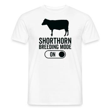 Cow Breeding Mode On - Shorthorn - Men's T-Shirt - white - Front - AI Model Male 178 dark (178cm)
