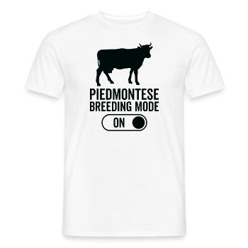 Cow breeding mode on - Piedmontese - Men's T-Shirt - white - Front - AI Model Male 178 dark (178cm)