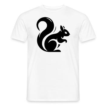 Minimalist Squirrel Silhouette - Men's T-Shirt - white - Front - AI Model Male 178 dark (178cm)