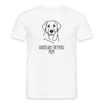 Line Art Mom - Berger d’Anatolie - T-shirt homme - blanc - Devant - AI Model Male 178 dark (178cm)