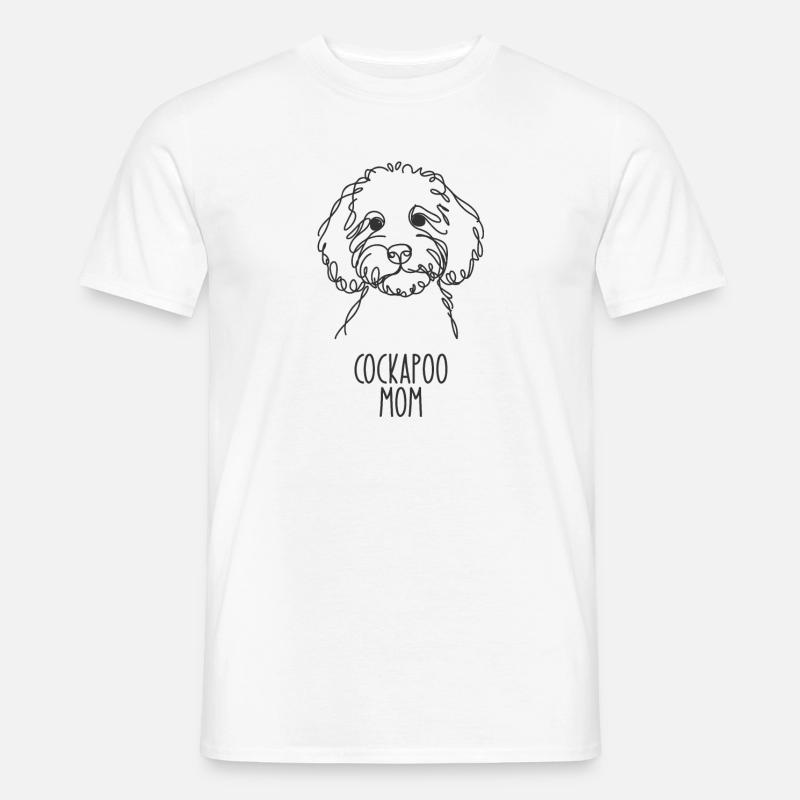 Line Art Mom - Cockapoo - Männer T-Shirt - Weiß