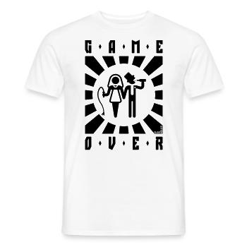 Game Over (Whip / Beer / Stag Party / Rays / B) - Men's T-Shirt - white - Front - AI Model Male 178 dark (178cm)