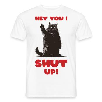 Fat CatFingers - Männer T-Shirt - Weiß - Vorne - AI Model Male 178 dark (178cm)
