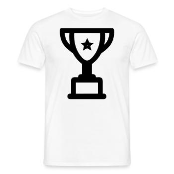 trophy - Men's T-Shirt - white - Front - AI Model Male 178 dark (178cm)