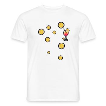 Oranges, illustration, cocktail, aperoli, - Men's T-Shirt - white - Front - AI Model Male 178 dark (178cm)