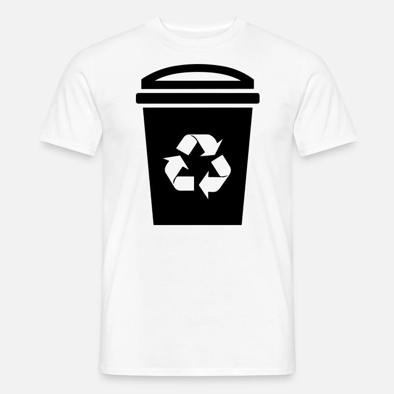 Mülltonne - Männer T-Shirt - Weiß