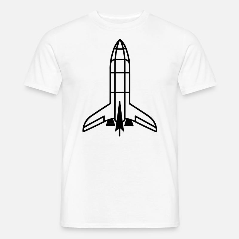 Rakete - Männer T-Shirt - Weiß