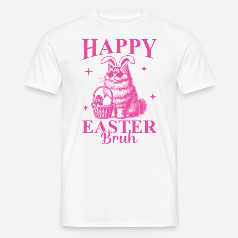 Happy Easter Bruh - Männer T-Shirt - Weiß