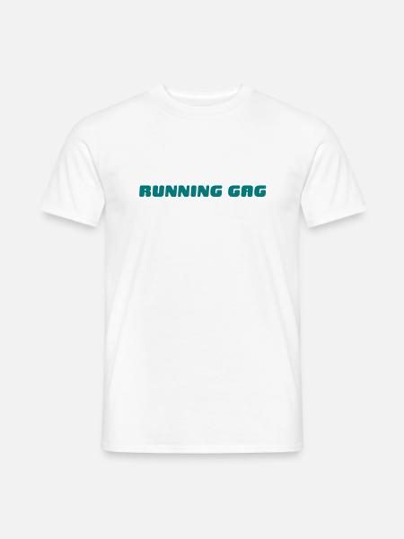 Running Gag | Sport-T-Shirts bedrucken - Männer T-Shirt - Weiß