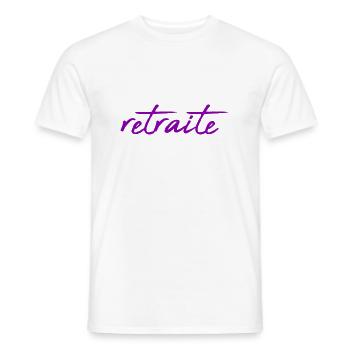RUHESTAND. KOLLEGE. RUHESTAND. PENSIONIERT. RUHESTAND. - Männer T-Shirt - Weiß - Vorne - AI Model Male 178 dark (178cm)