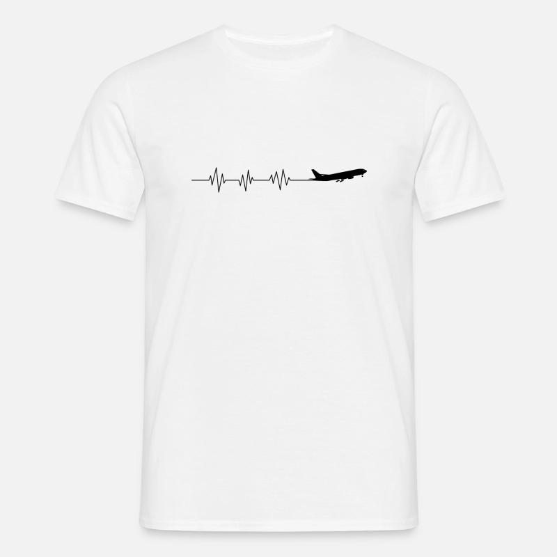Frequenz Flugzeug - Männer T-Shirt - Weiß