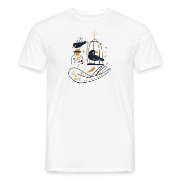 Rabe im Käfig - Männer T-Shirt - Weiß - Vorne - AI Model Male 178 dark (178cm)