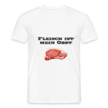Fleisch ist mein Obst Steak - Männer T-Shirt - Weiß - Vorne - AI Model Male 178 dark (178cm)