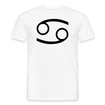 Signe zodiacal: Cancer - T-shirt homme - blanc - Devant - AI Model Male 178 dark (178cm)