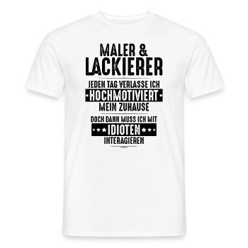 Maler und Lackierer Malen Streichen Geschenk - Männer T-Shirt - Weiß - Vorne - AI Model Male 178 dark (178cm)