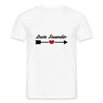 Beste Freundin Pfeil Symbol Herz - Männer T-Shirt - Weiß - Vorne - AI Model Male 178 dark (178cm)