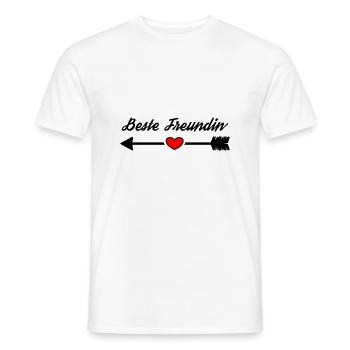 Beste Freundin Pfeil nach Rechts - Männer T-Shirt - Weiß - Vorne - AI Model Male 178 dark (178cm)
