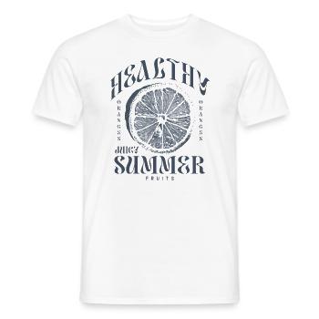 Orange Orangen Frucht Gesund - Männer T-Shirt - Weiß - Vorne - AI Model Male 178 dark (178cm)
