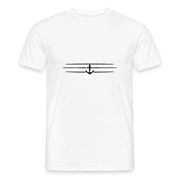 Anchor Line Icon - Men's T-Shirt - white - Front - AI Model Male 178 dark (178cm)